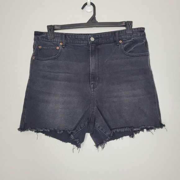 American Eagle highest rise 90's boyfriend shorts black size 16 - Picture 1 of 7